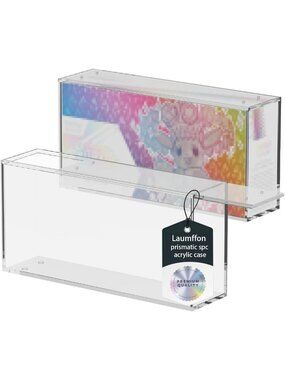 Stackable Acrylic Display Case with Magnetic Lid - 5mm Thick, Clear Organizer